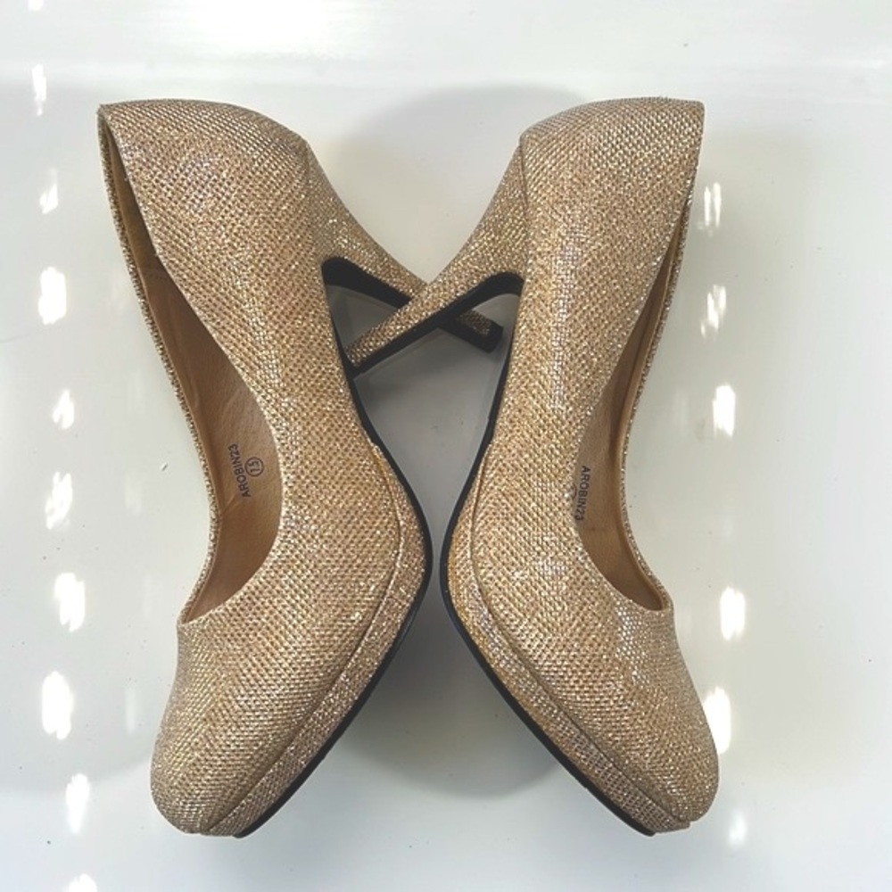 Gold heels David’s bridal size 7.5